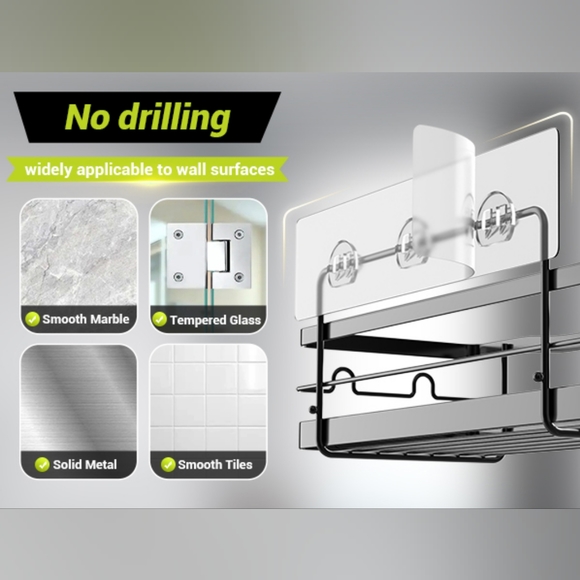 Multi-Purpose Rack - Shower Caddy/Kitchen Spice Rack + Towel Holder - Picture 10 of 11